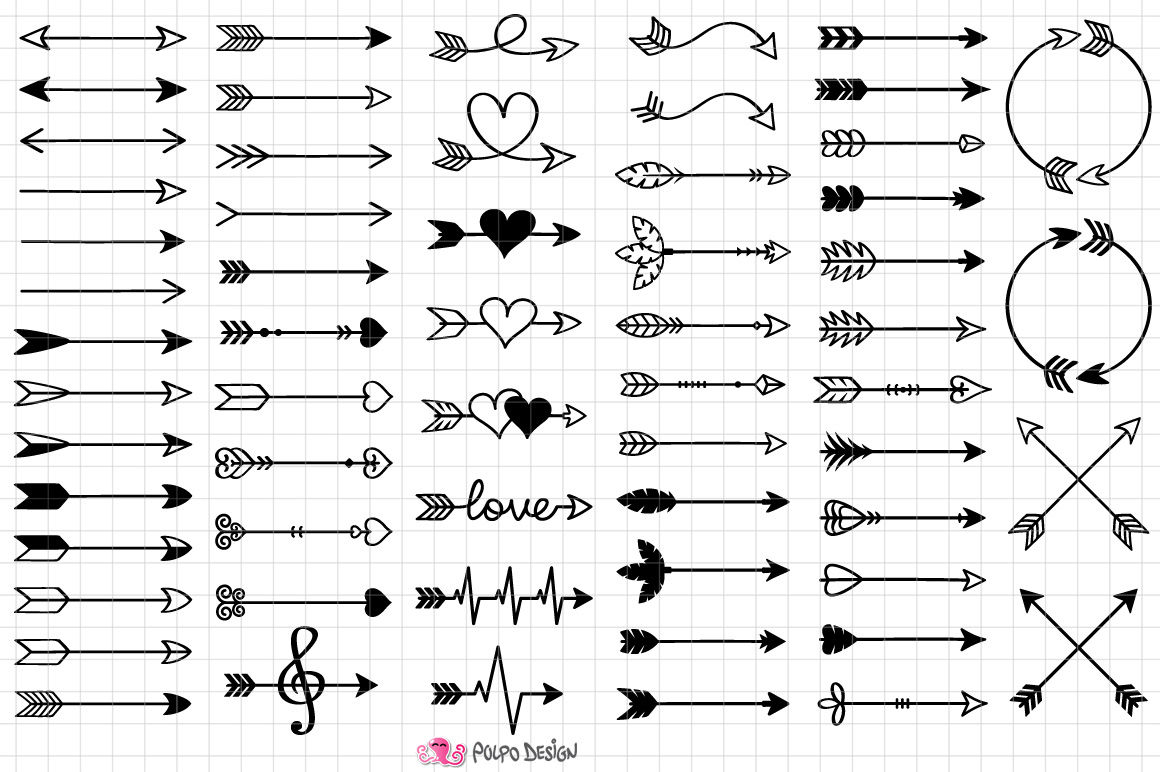 Arrows Svg Eps Dxf Png By Polpo Design Thehungryjpeg Com