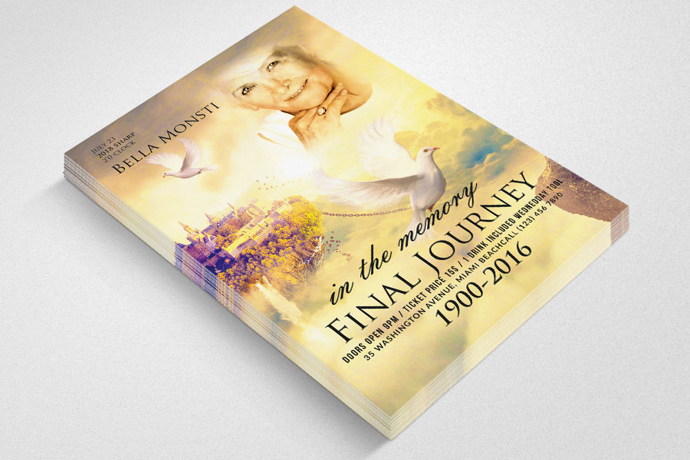 Memorial Funeral Program Template By Designhub Thehungryjpeg Com