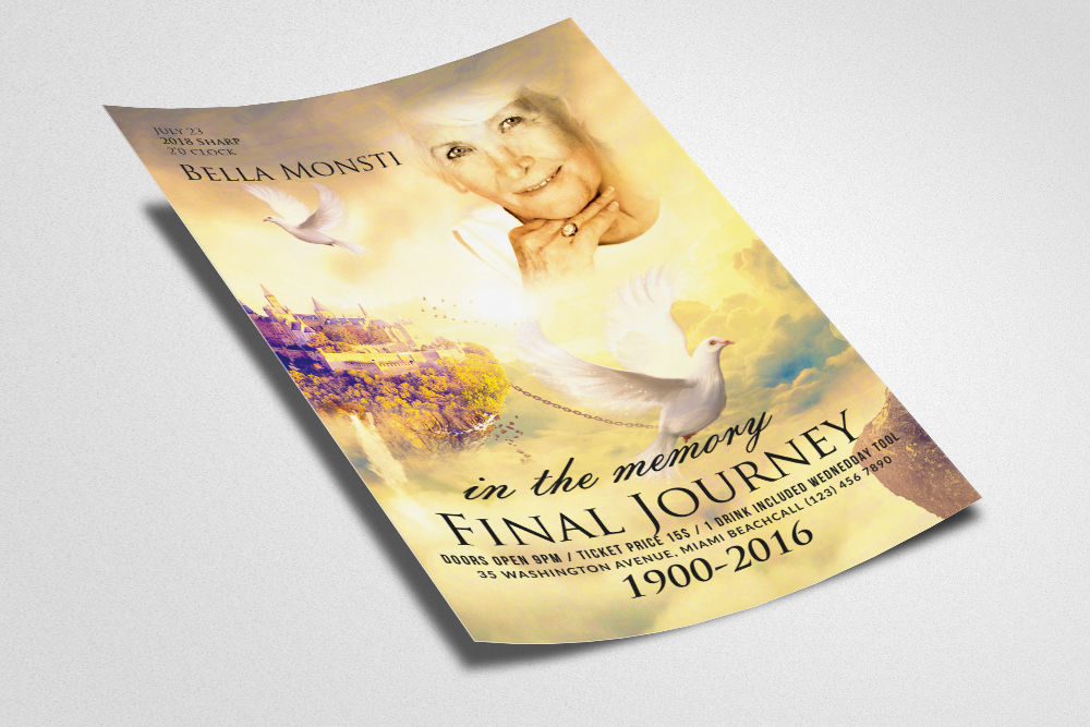 Memorial Funeral Program Template By Designhub Thehungryjpeg Com