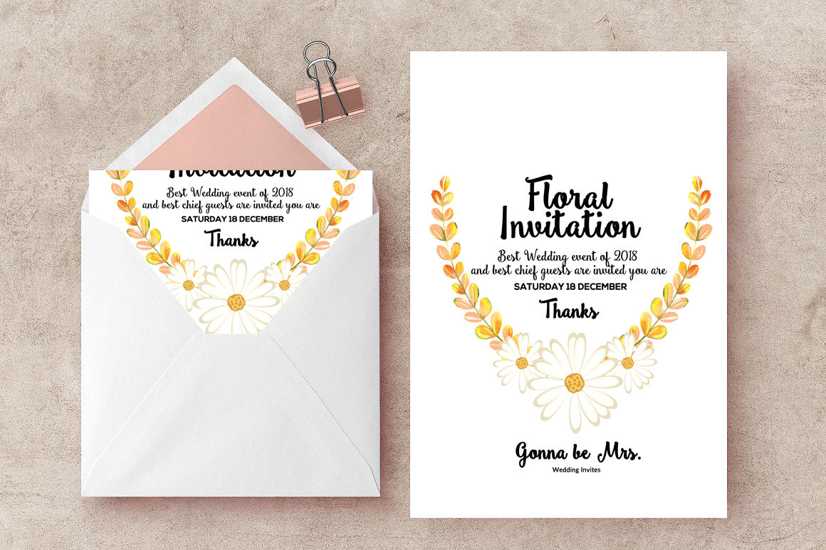Invitation Card Template By Designhub Thehungryjpeg Com