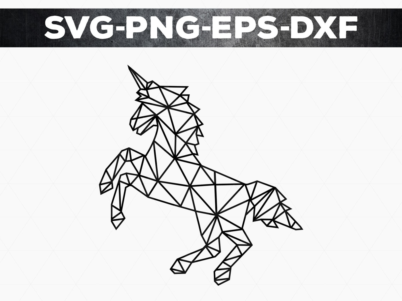 Download Geometric Unicorn SVG Cutting File, Kids Card Template ...