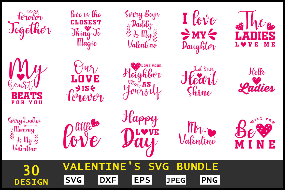Valentine's SVG Bundle By teewinkle | TheHungryJPEG.com