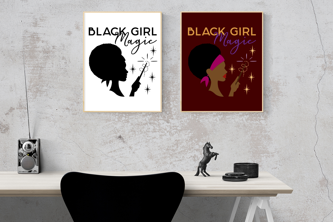 Black Girl Magic Svg Png Dxf By Designed By Geeks Thehungryjpeg Com