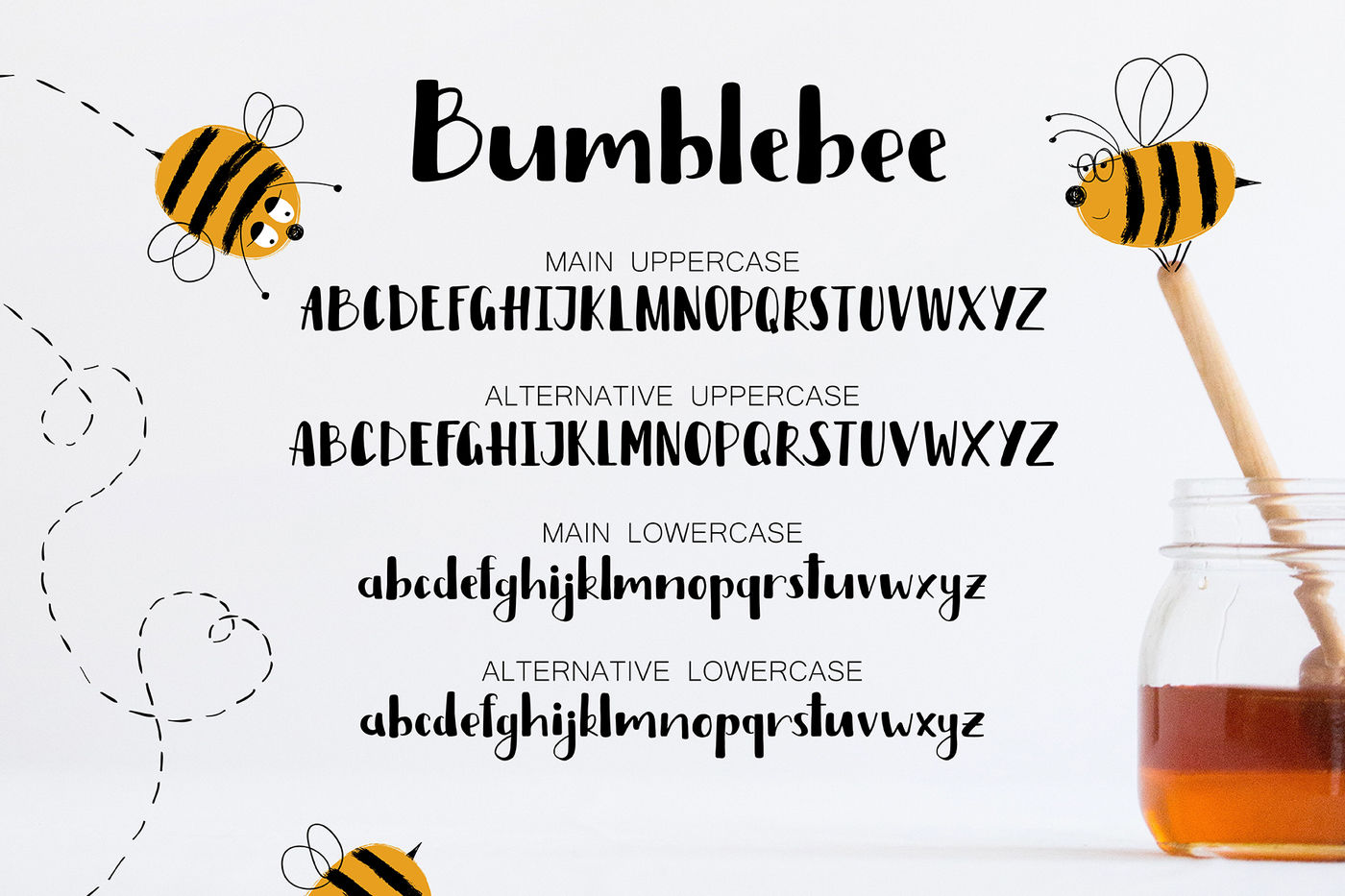 Bumblebee Font By Annykos Thehungryjpeg Com