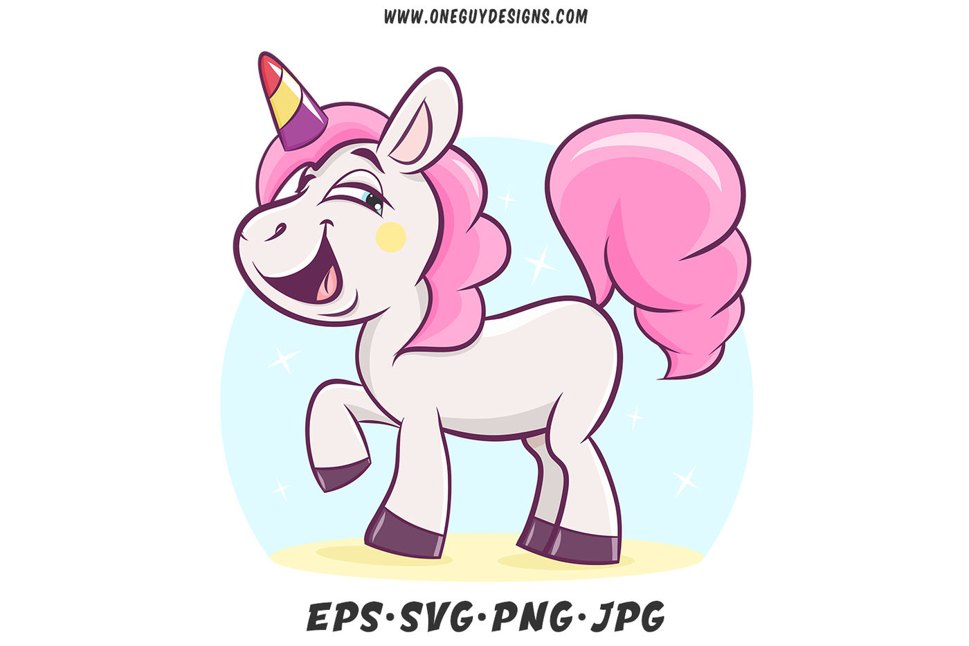 Download Cute Baby Unicorn Clipart By OneGuyDesigns | TheHungryJPEG.com