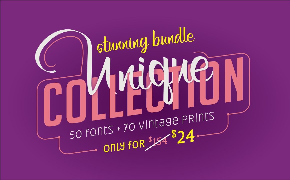 Stunning Bundle Unique Collection By Vintage Font Lab Thehungryjpeg Com