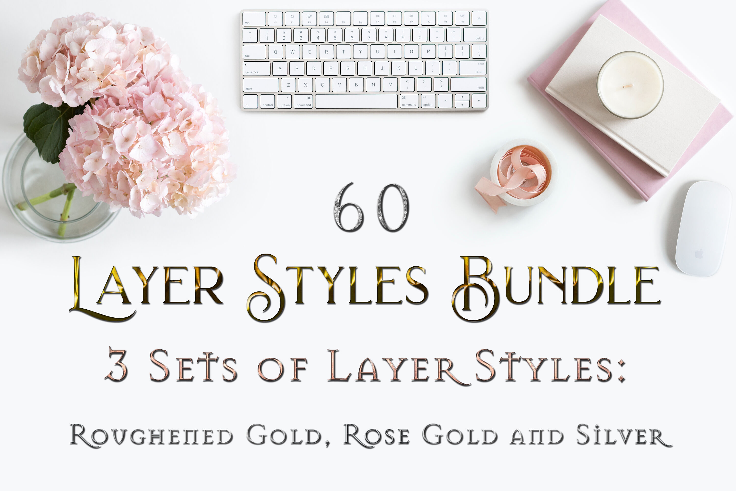 60 Layer Styles Bundle Gold Rose Gold And Silver By Sapphire X Designs Thehungryjpeg Com