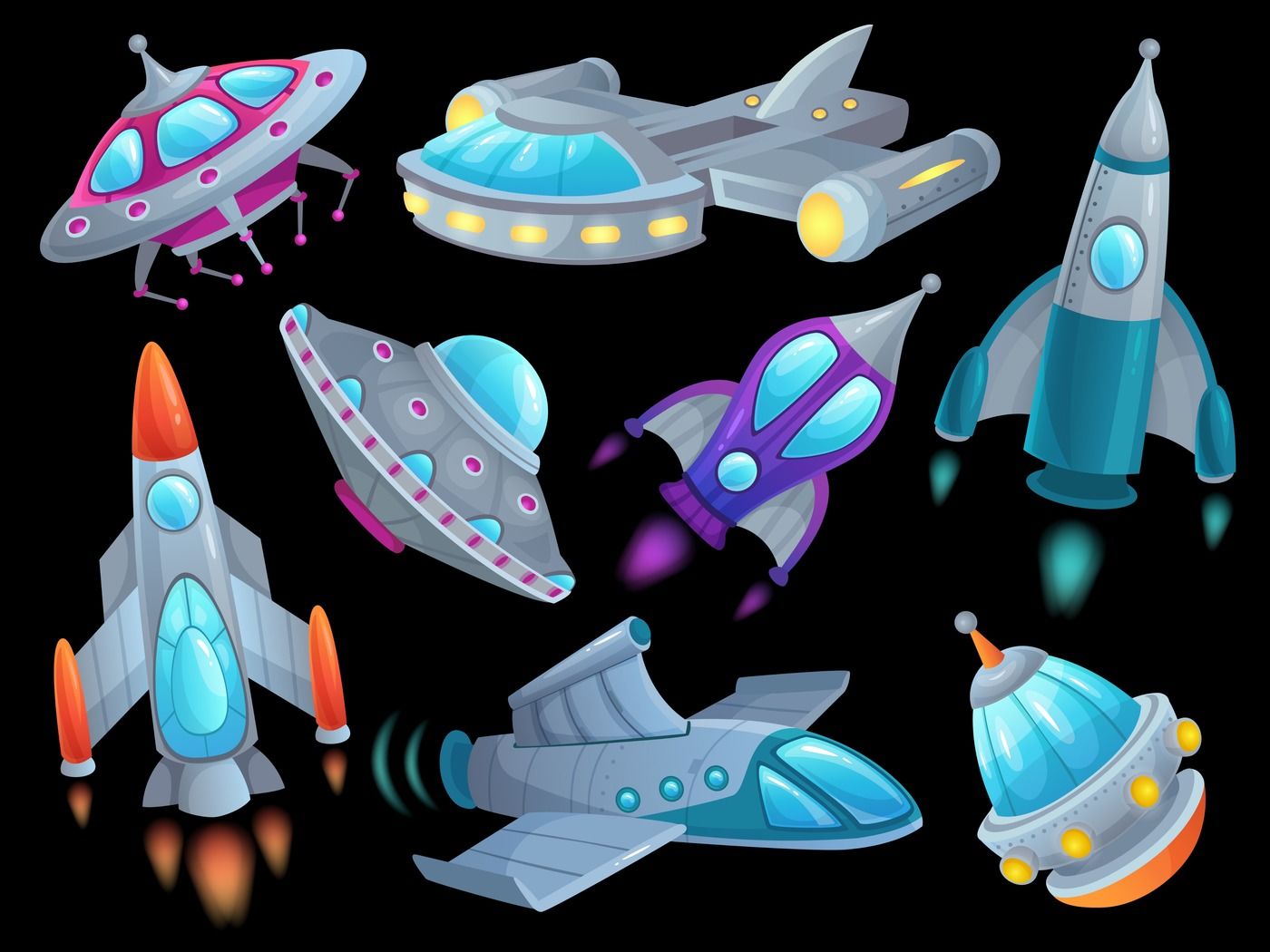 Space Rocket Cartoon Images.