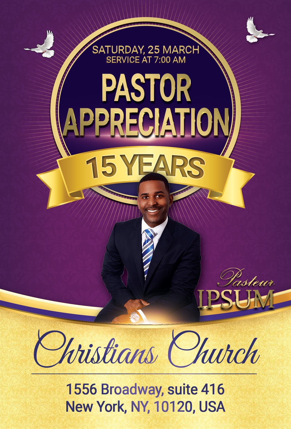 Church Flyer Anniversary Pastor Appreciation Flyer By artolus