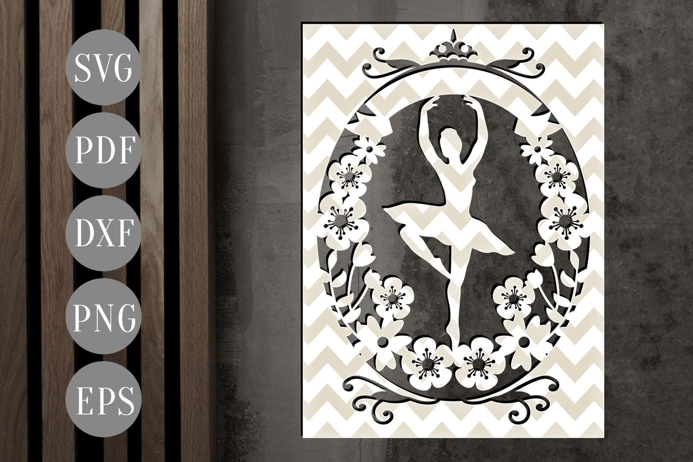 Download Customizable Ballerina Papercut Template Floral Card Svg Dxf Pdf By Personal Epiphany Thehungryjpeg Com