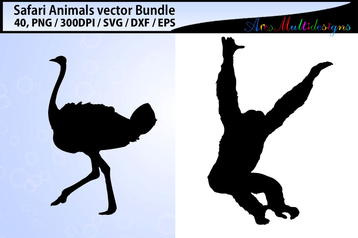 Download Safari clipart silhouette bundle / safari animals vector SVG cut By ArcsMultidesignsShop ...