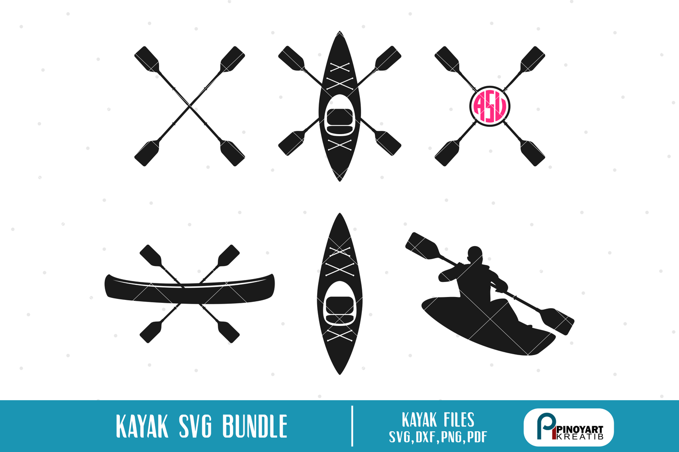 Kayak svg, Kayaking svg, Kayak Clip Art, svg files for cricut, svg By ...