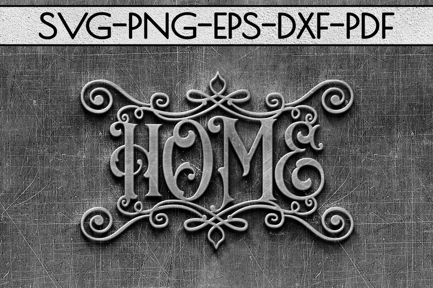 Download Home Sign Papercut Template, Metal Home Decor SVG, EPS, PDF By Mulia Designs | TheHungryJPEG.com