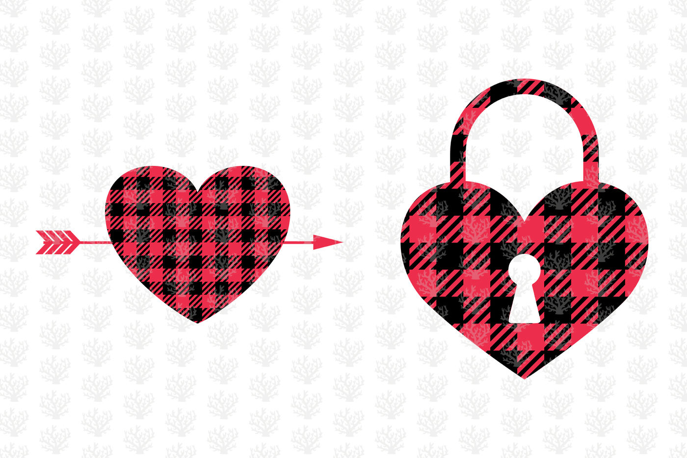 Buffalo Plaid Love Clipart Love Valentine Svg Eps Png By Coralcuts Thehungryjpeg Com