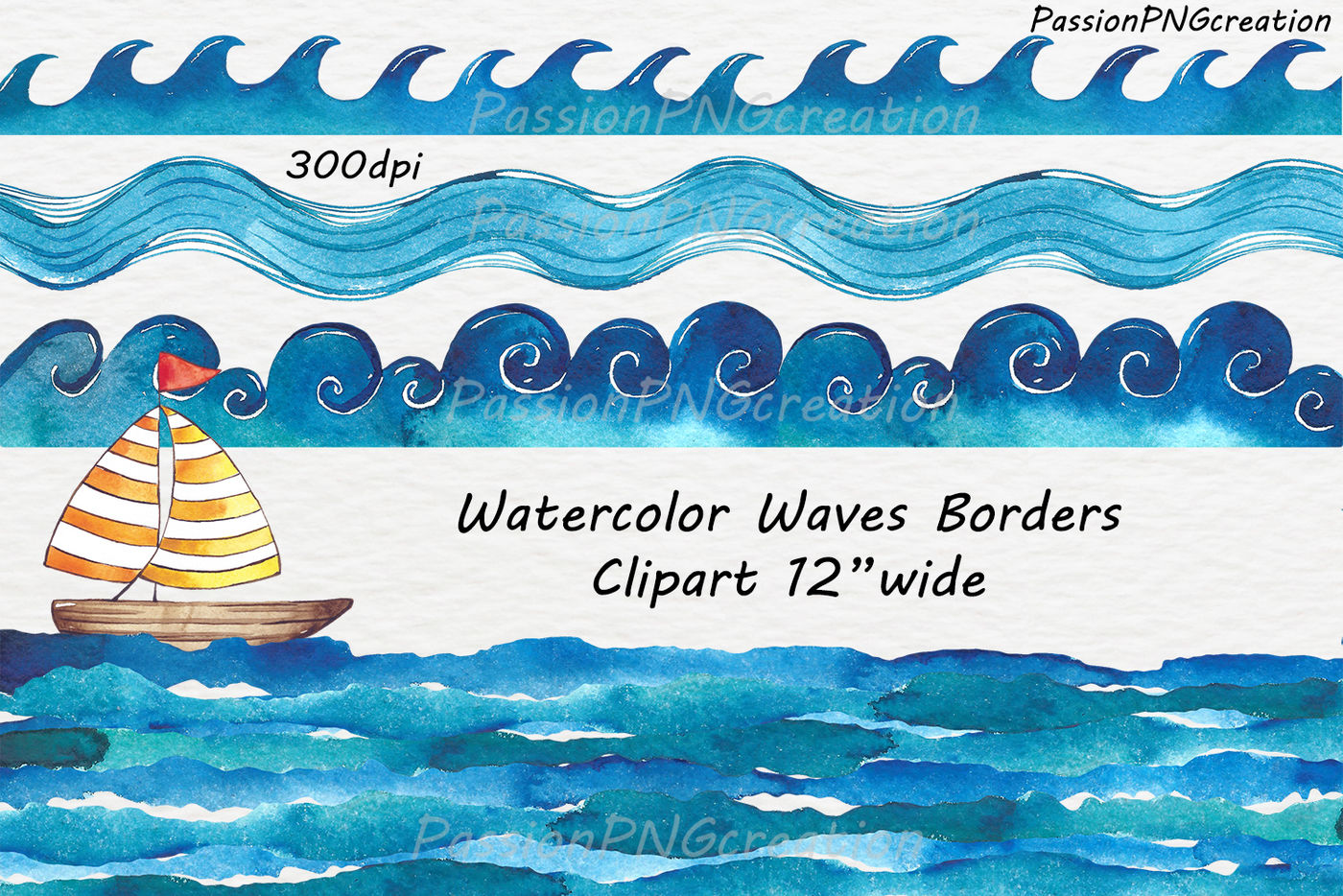 ocean wave border clip art