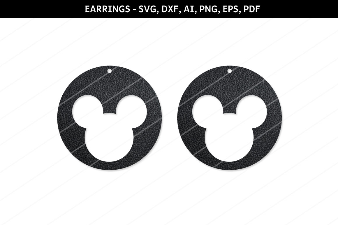 Mickey Mouse Earrings Mickey Mouse Svg Files Mickey Mouse Cut Files By Paper Amaze Thehungryjpeg Com