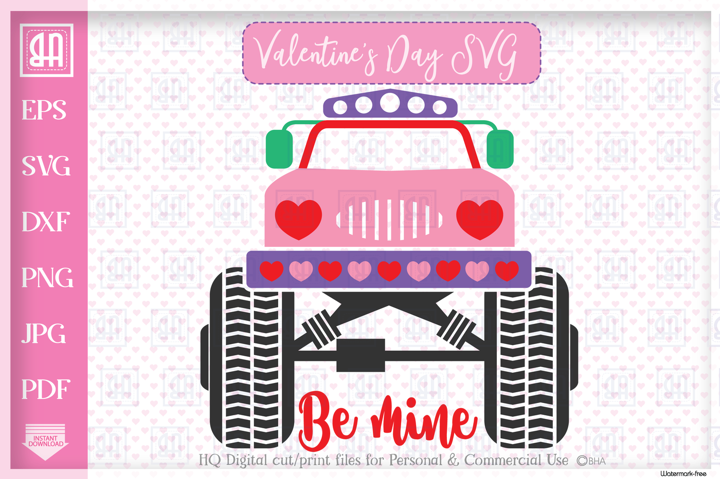 Download Valentine S Truck Svg Valentine S Day Truck Bundle Mini By Blueberry Hill Art Thehungryjpeg Com