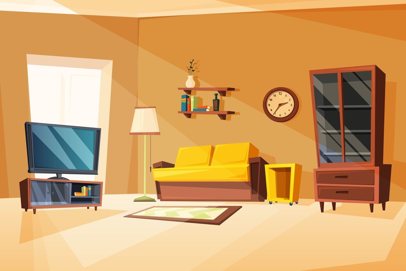 living room furniture illustrations