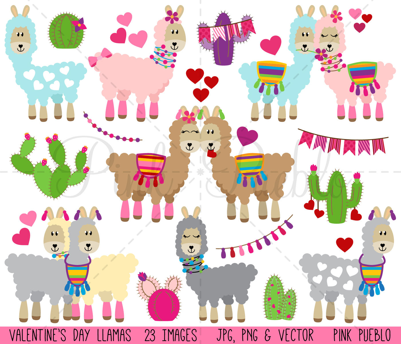 Download Valentine's Day Llama Clipart and Vectors By Devon Carlson ...