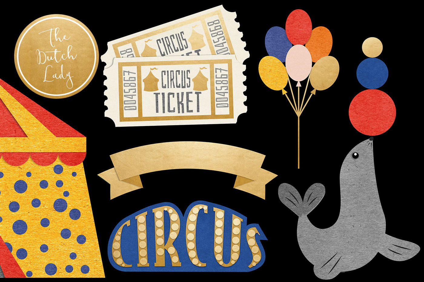 Circus Carnival Show Clipart Set By The Dutch Lady Designs Thehungryjpeg Com