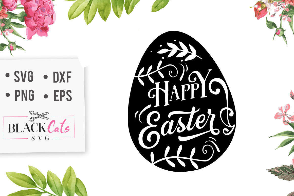 Download Happy Easter Egg Svg By Blackcatssvg Thehungryjpeg Com