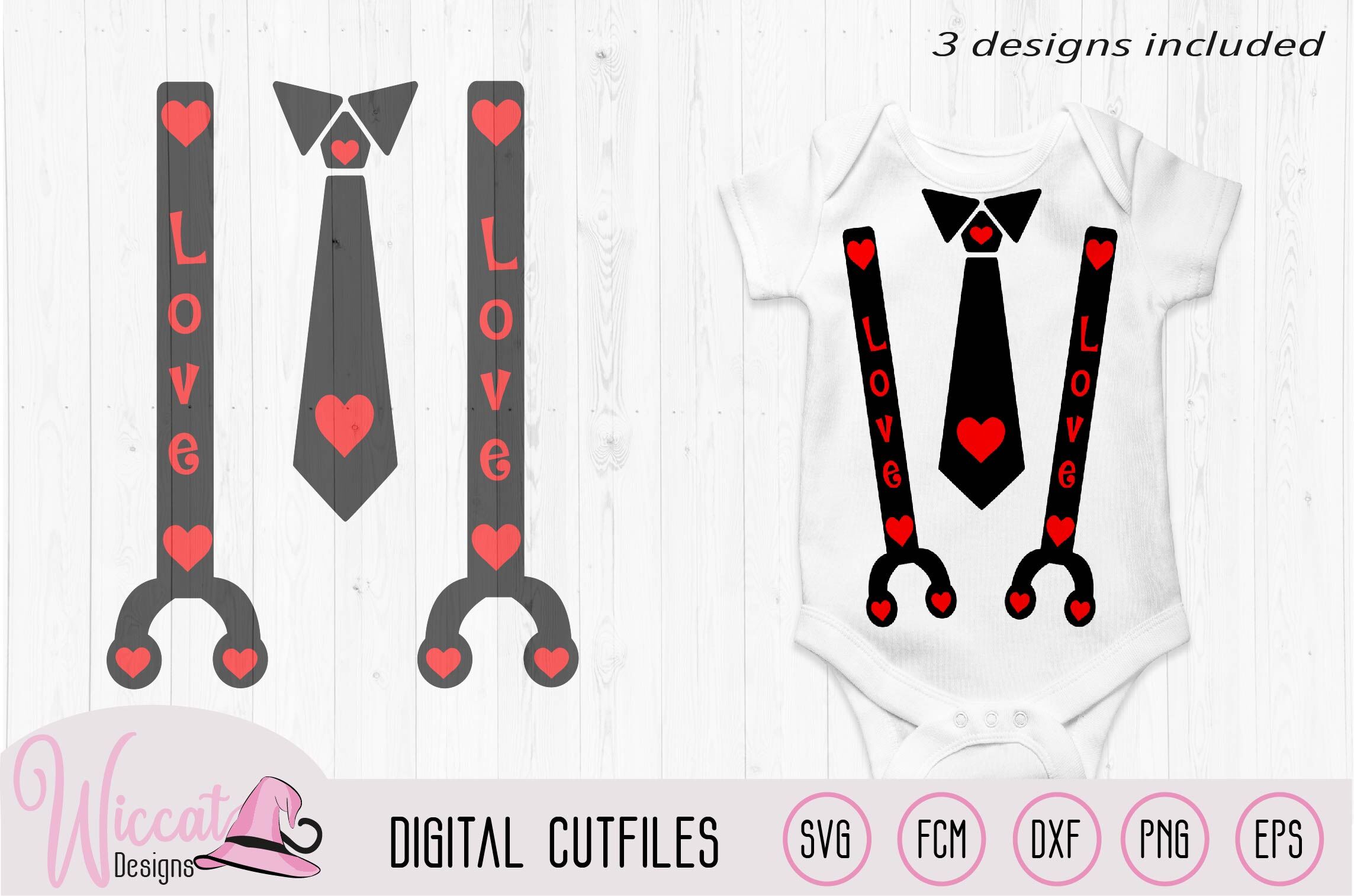 Valentine Baby Tie And Suspender Svg By Wiccatdesigns Thehungryjpeg Com