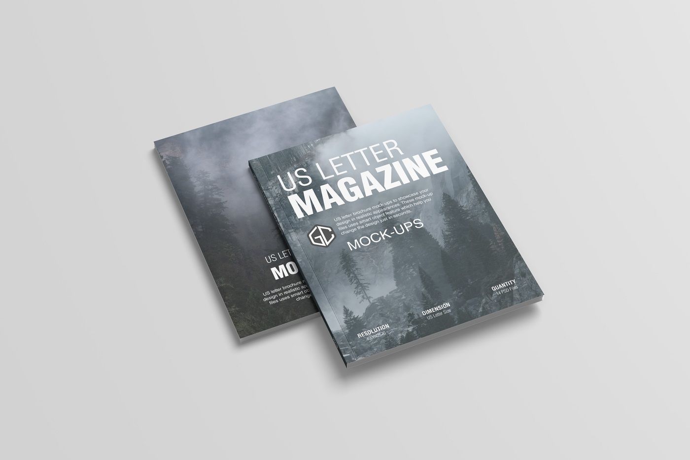 Download Us Letter Size Magazine Mockup By Graphiccrew Thehungryjpeg Com