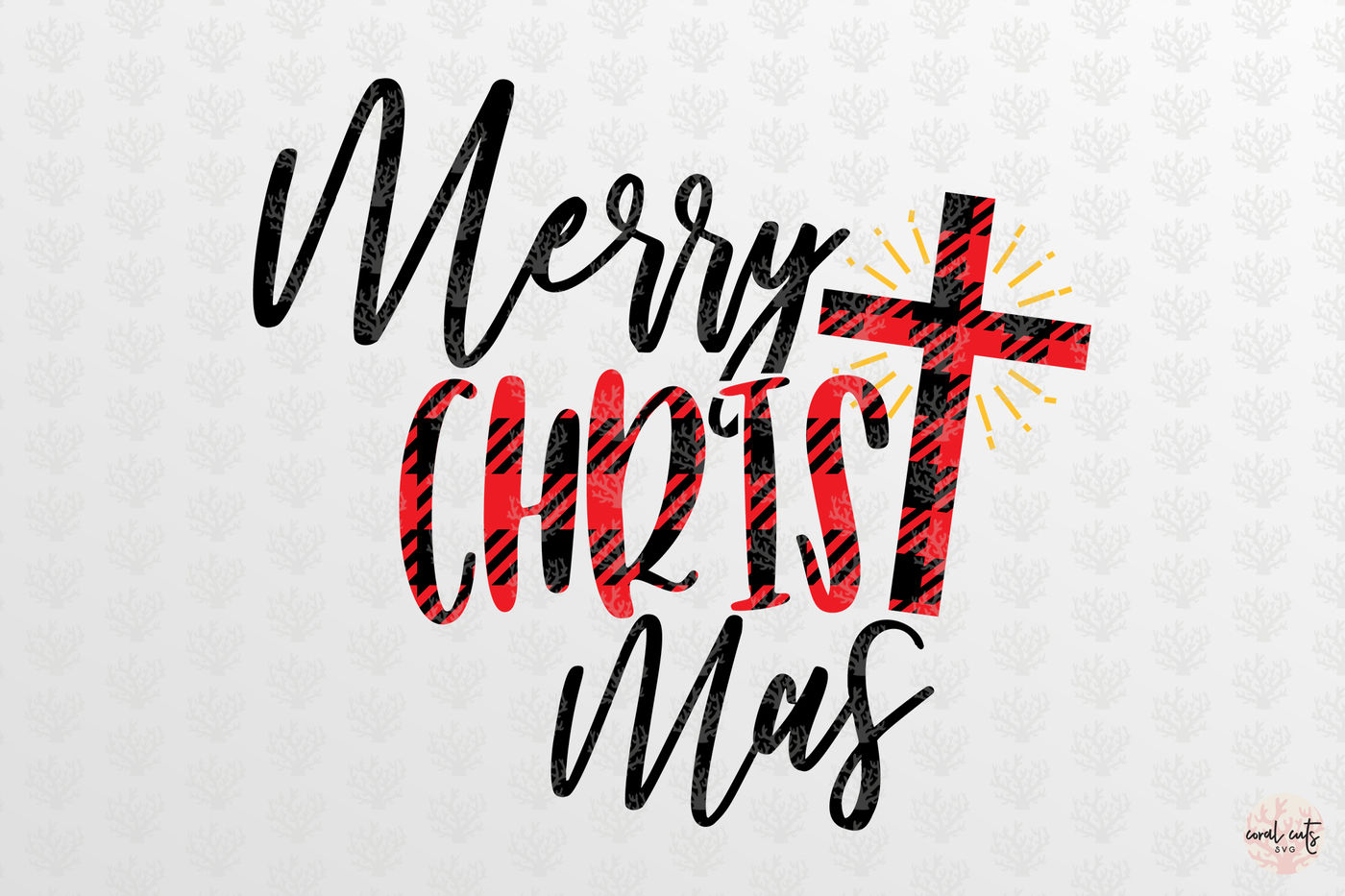 Merry Christ Mas Christmas Svg Eps Dxf Png By Coralcuts Thehungryjpeg Com