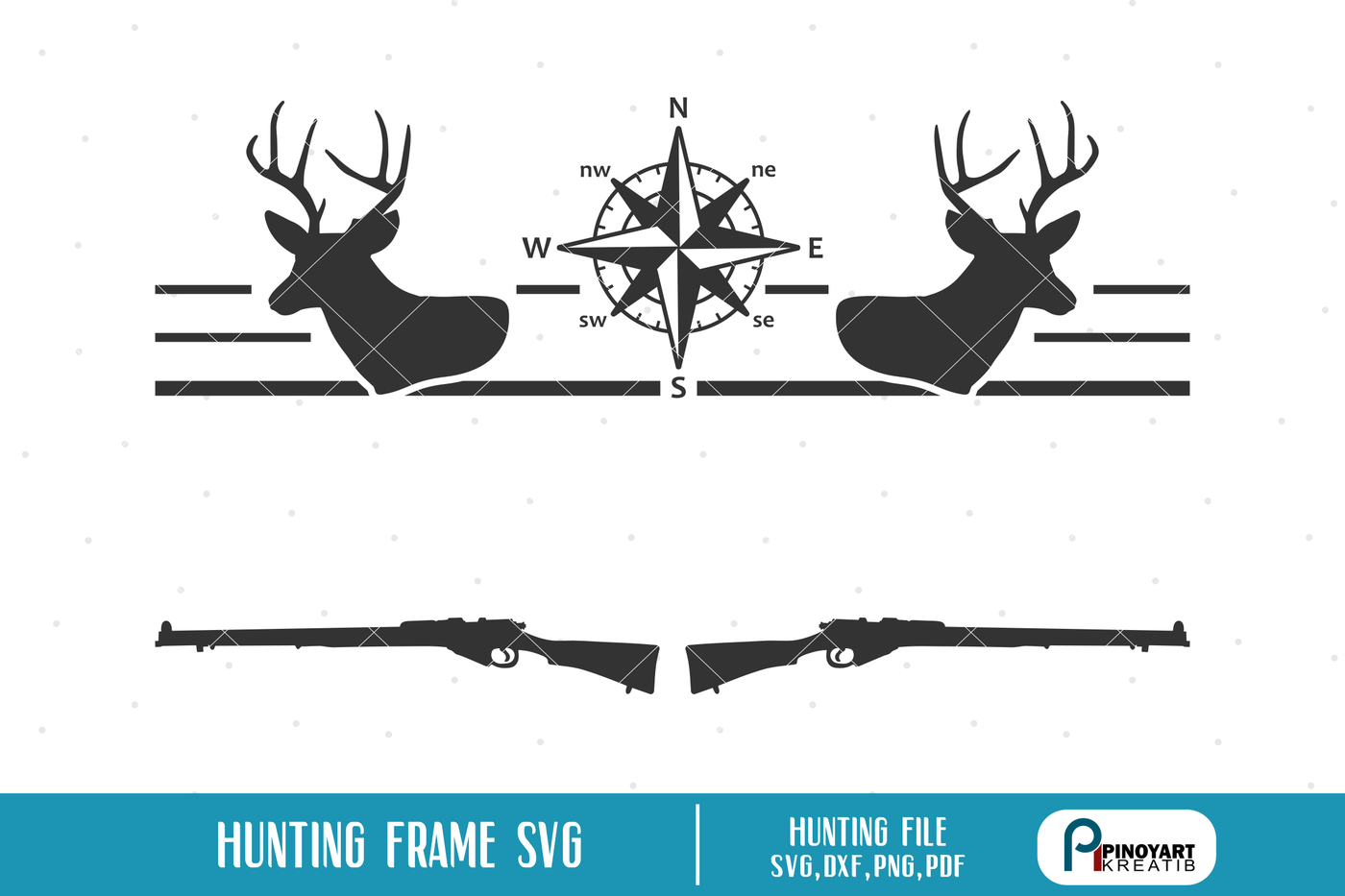 Download Hunting Split Frame Svg Hunting Svg Deer Hunting Svg Split Monogram By Pinoyart Thehungryjpeg Com