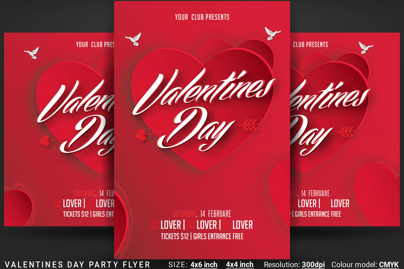 Valentine's day raffle flyer