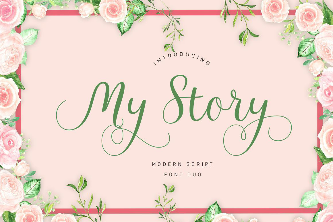 My Story Script Font Duo By Posts Type Thehungryjpeg Com