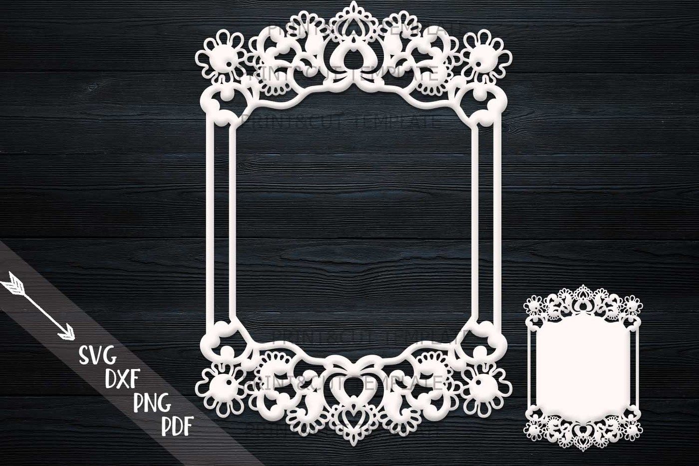 Download Wedding Photo Frame Laser Paper Cut Template Svg Dxf Pdf By Kartcreation Thehungryjpeg Com