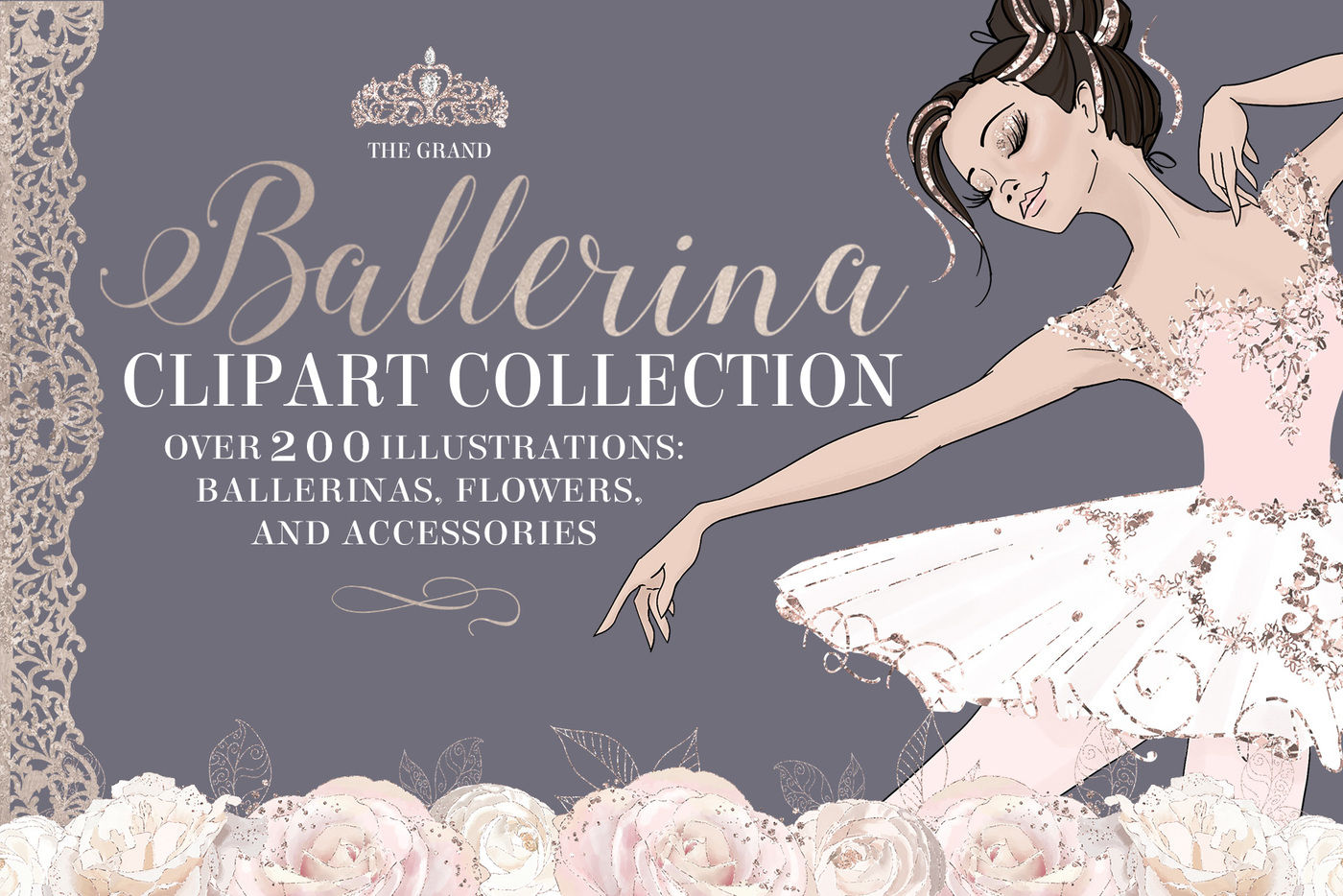The Grand Ballerina Clipart Collection By Pretty Little Lines Thehungryjpeg Com