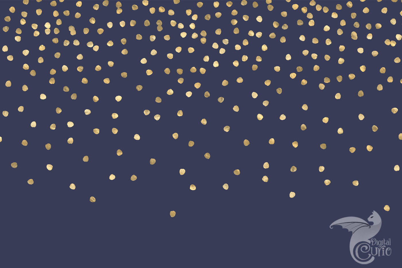 Blue and Gold Confetti Backgrounds By Digital Curio | TheHungryJPEG