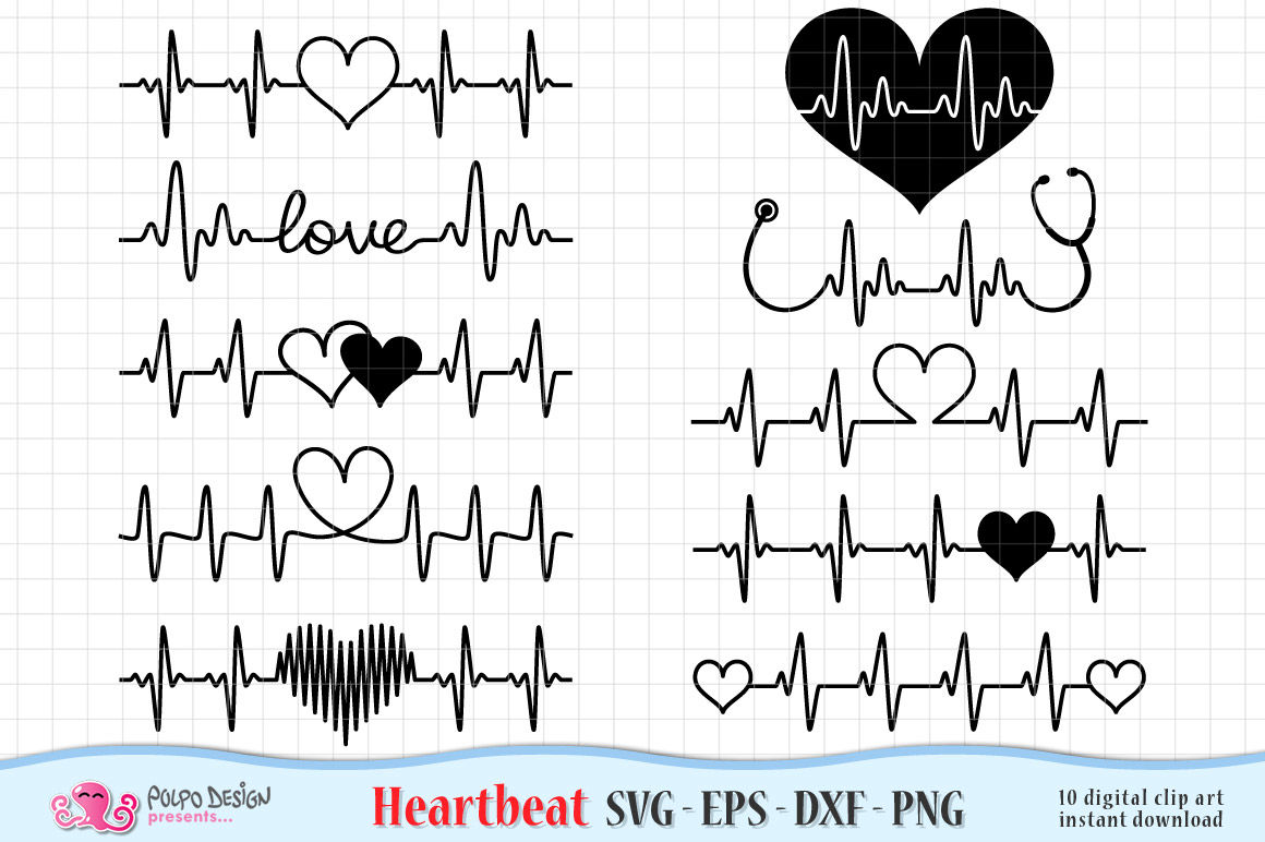 Download Free Heartbeat Design Search SVG Cut Files