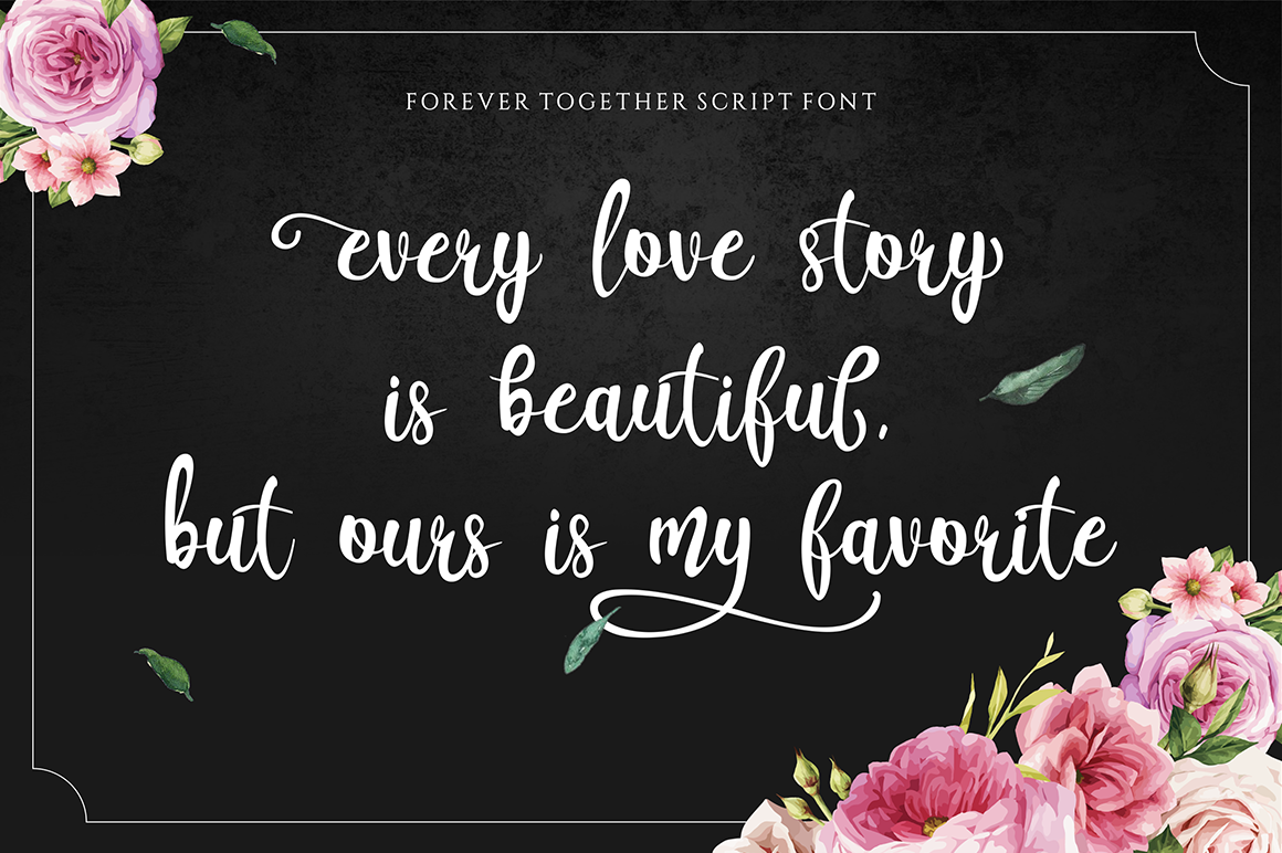 Forever Together Romantic Font Duo By Figuree Thehungryjpeg Com