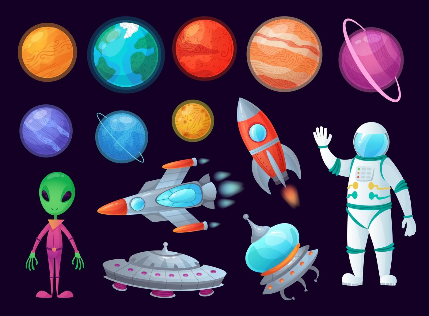 Космос планеты космонавт для детей