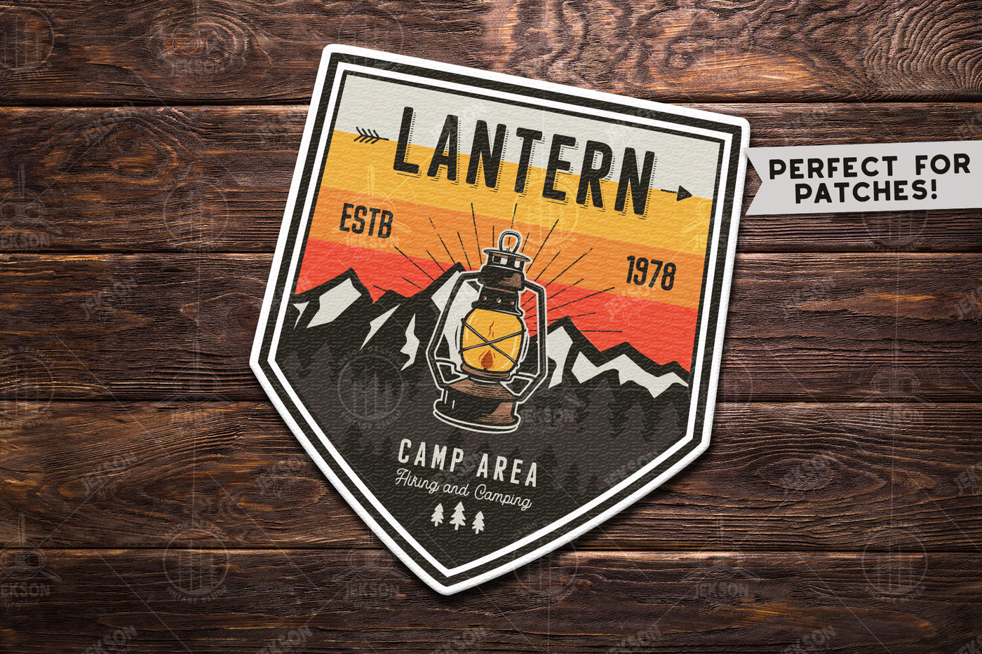 Camp Lantern Badge / Vintage Travel Logo Patch SVG By ...