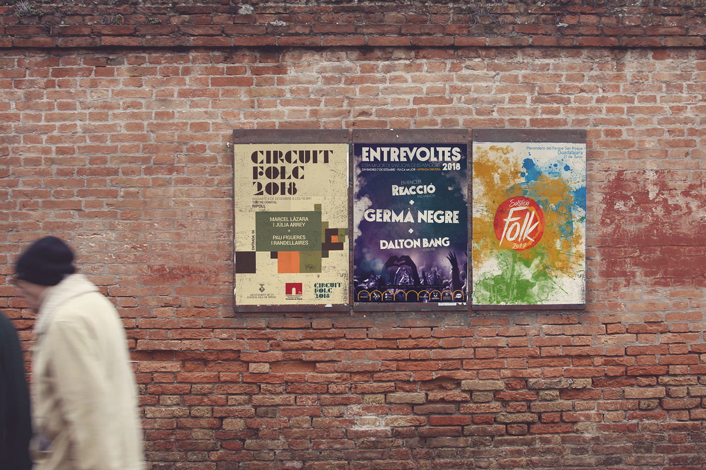 Wall Signage Mockup Psd