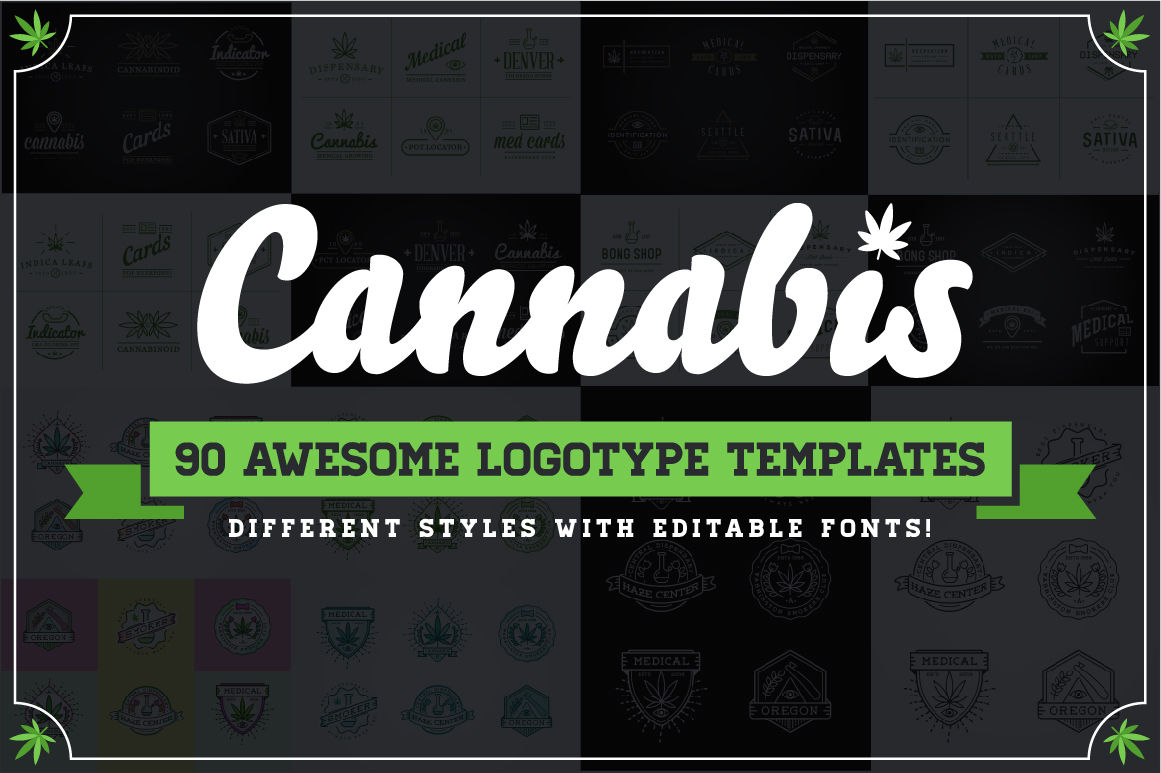 Awesome Cannabis Logotype Templates By Ckybe S Store Thehungryjpeg Com
