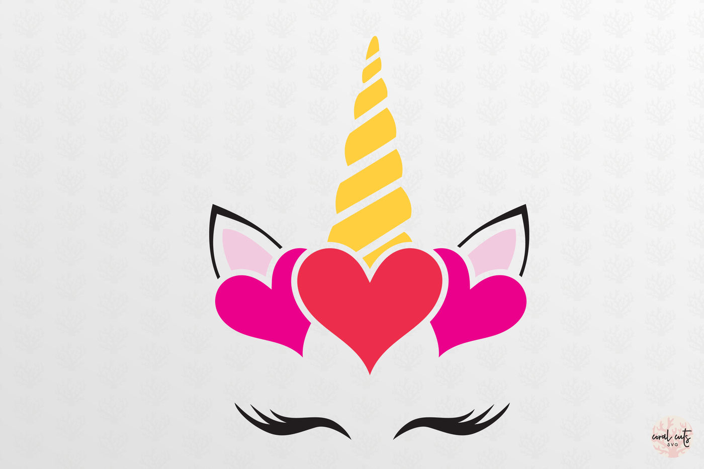 Download Unicorn Face Valentine - Unicorn SVG EPS DXF PNG By CoralCuts | TheHungryJPEG.com