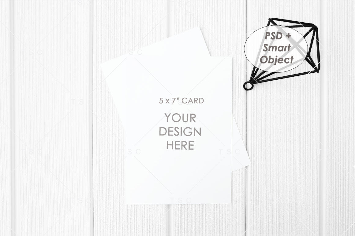 5&quot; x 7&quot; Card Mockup / Invitation Card By The Sunday Chic
