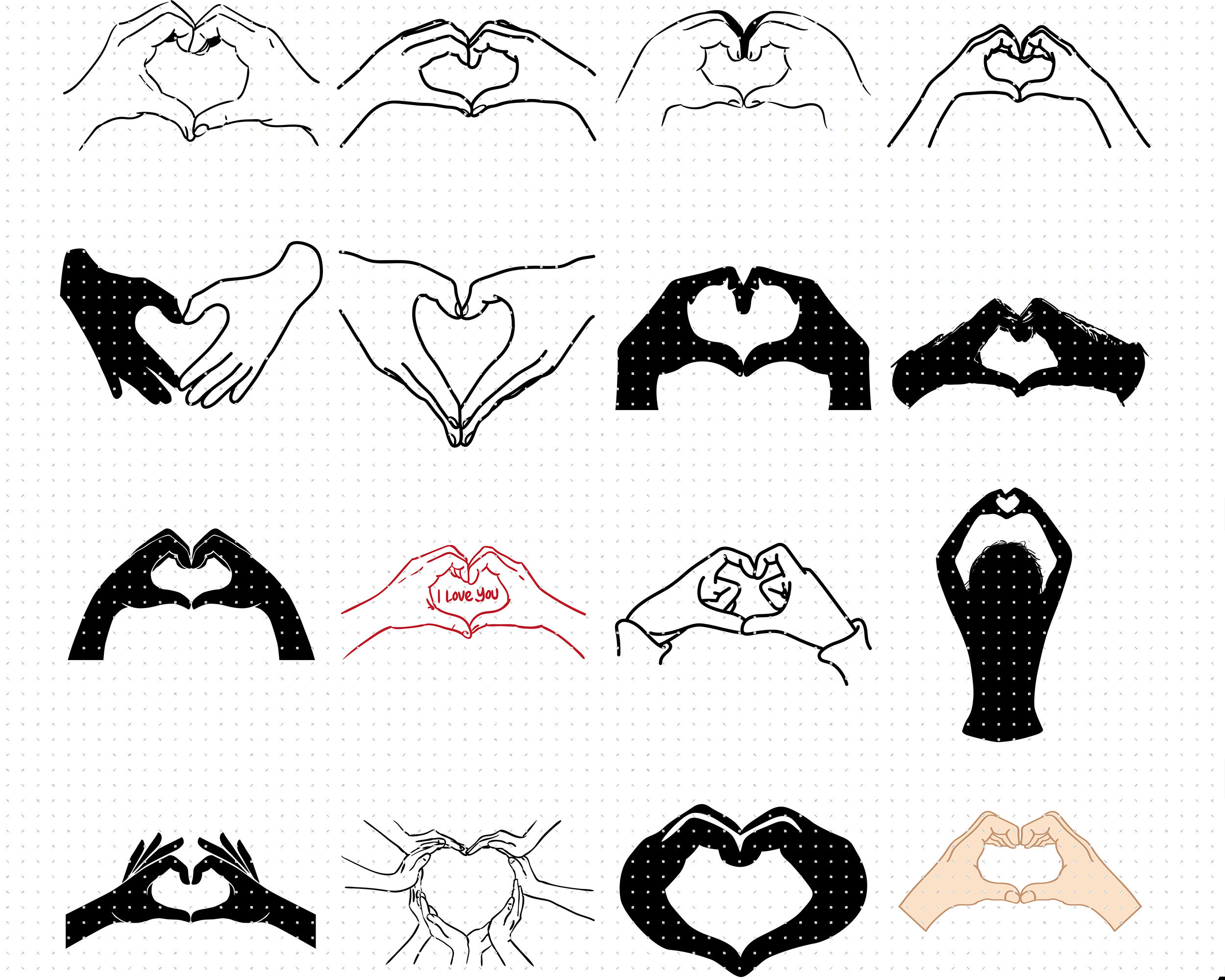 Hand Heart Svg Svg Files Vector Clipart Cricut Download By Crafteroks Thehungryjpeg Com