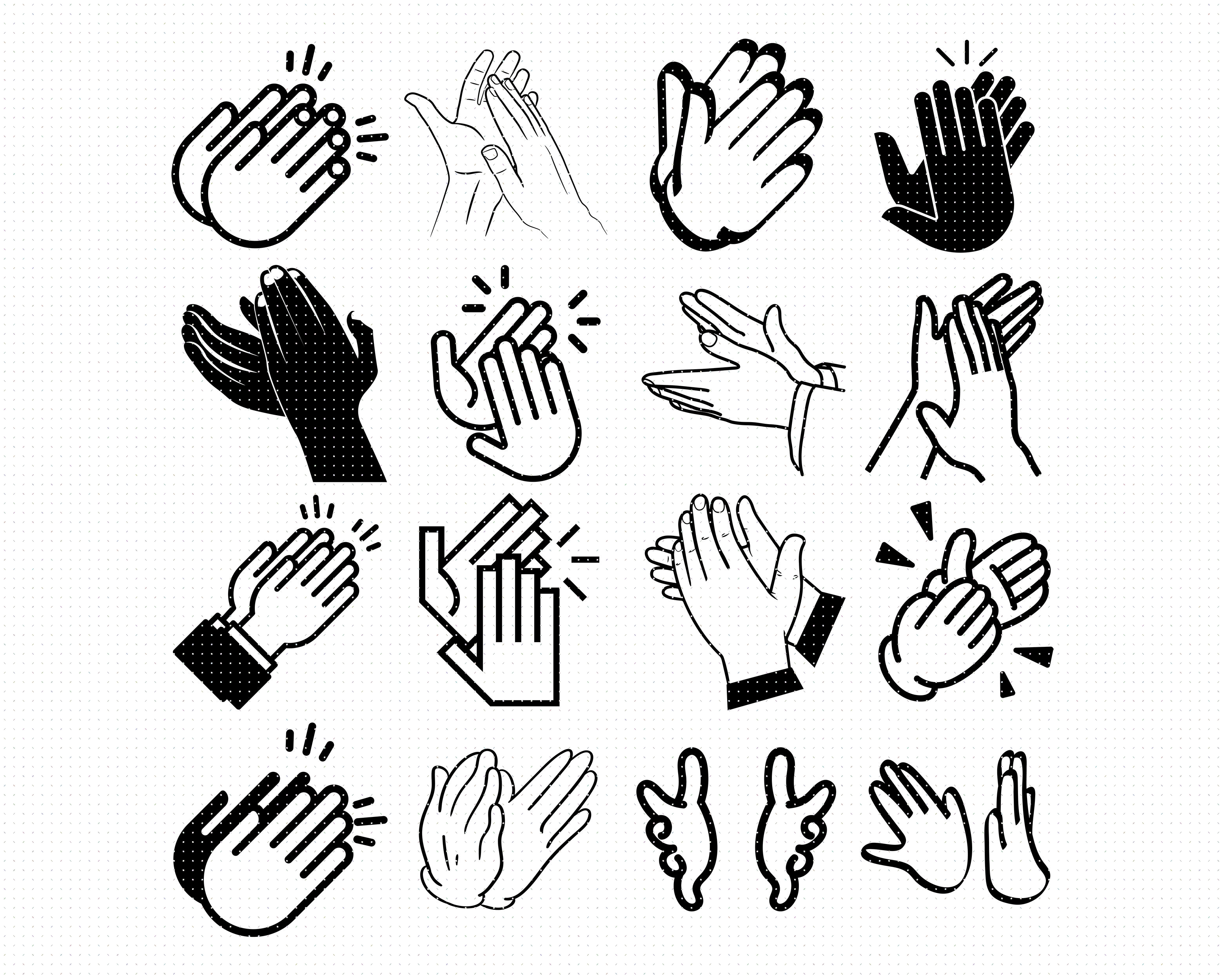 Download Clapping Hands Svg Svg Files Vector Clipart Cricut Download By Crafteroks Thehungryjpeg Com
