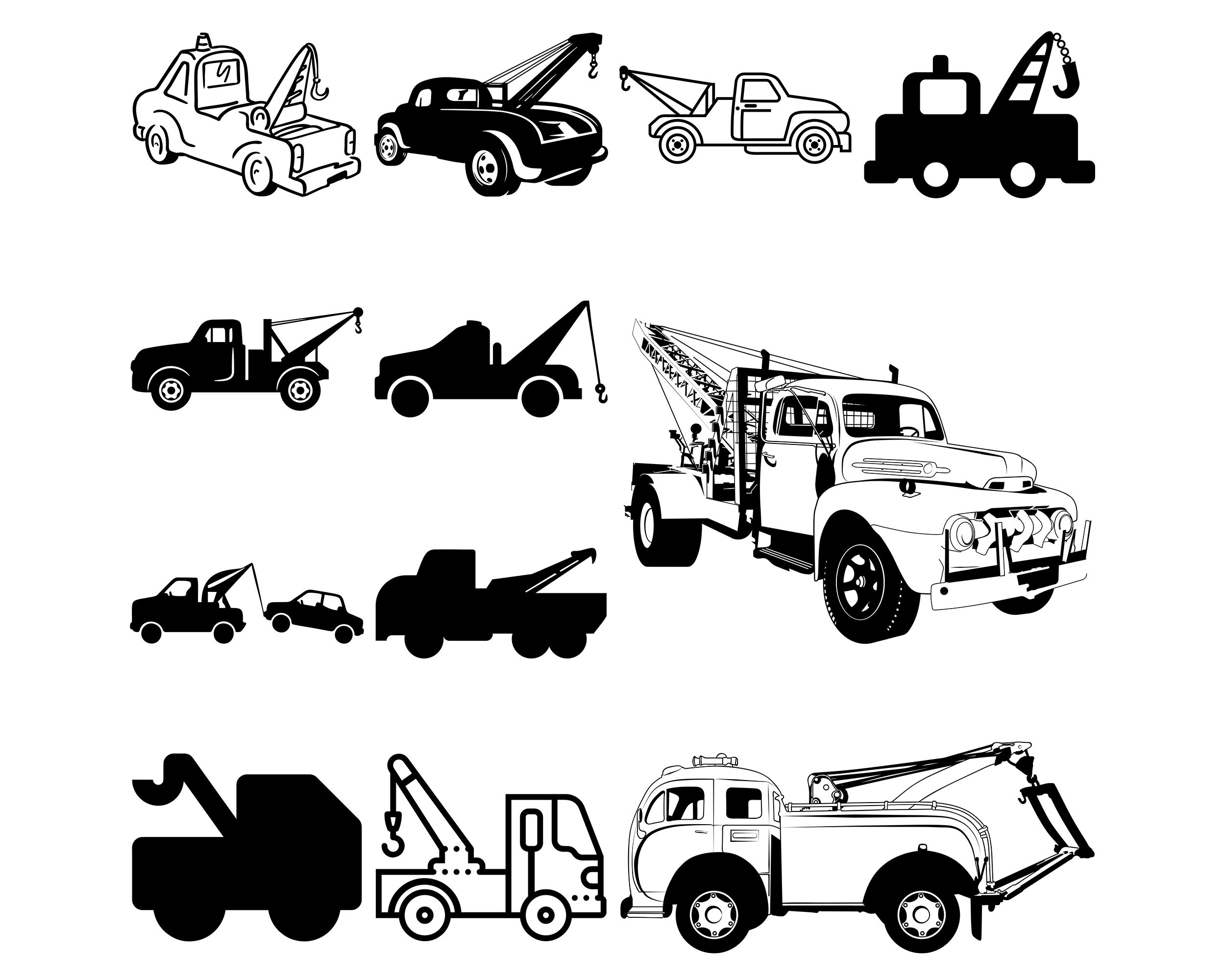 Tow svg Tow Truck Stencil Tow Truck Clipart Tow Truck Cutting Files Tow Truck Svg Tow Truck Instant Downloads 8 Tow Truck Driver svg