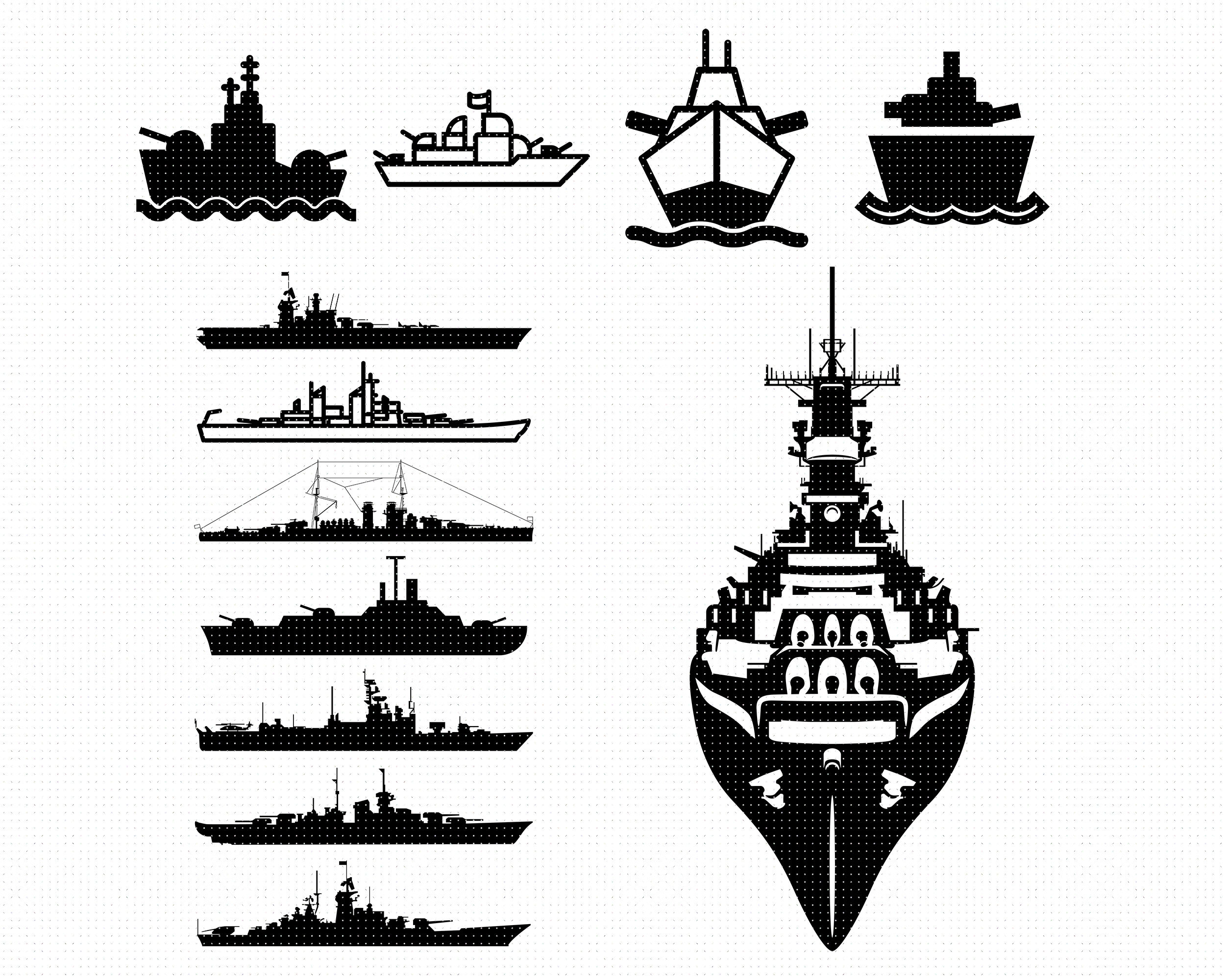 Battle Ship Files For Cricut Battle Ship Clipart Eps Miitary Svg Dxf