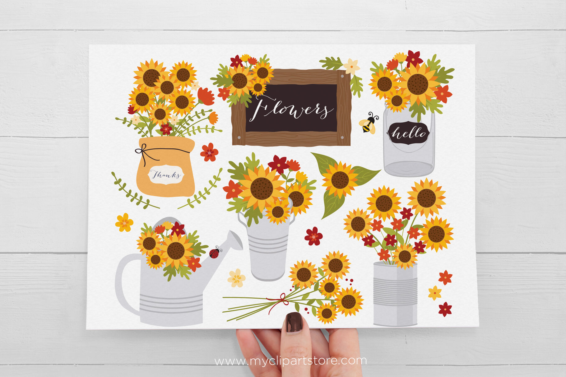 Download Sunflowers Clipart, Fall, Autumn, Thanksgiving, Sublimation, SVG By MyClipArtStore ...