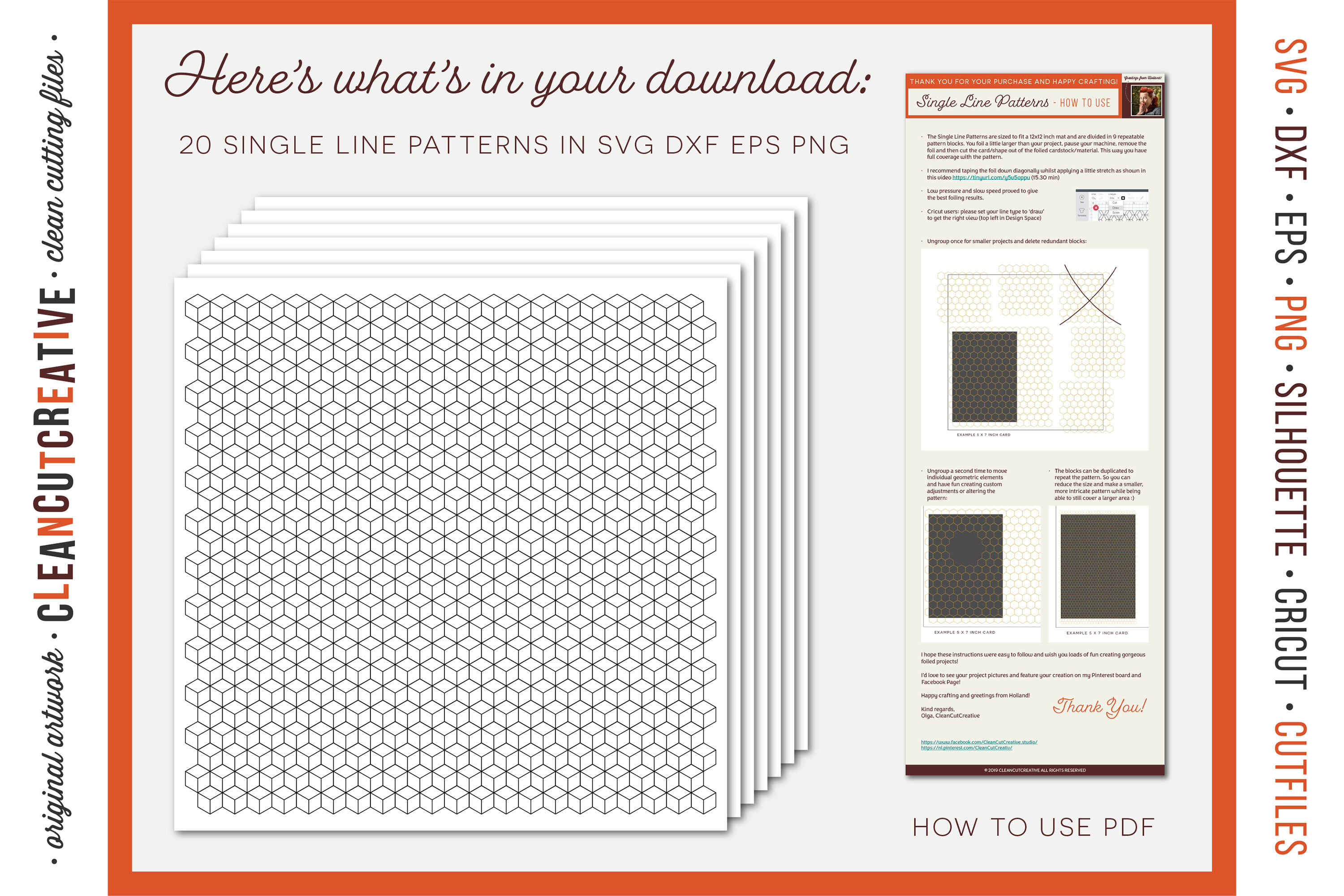 Download 20 Geometric Single Line Patterns | Foil Quill designs SVG ...