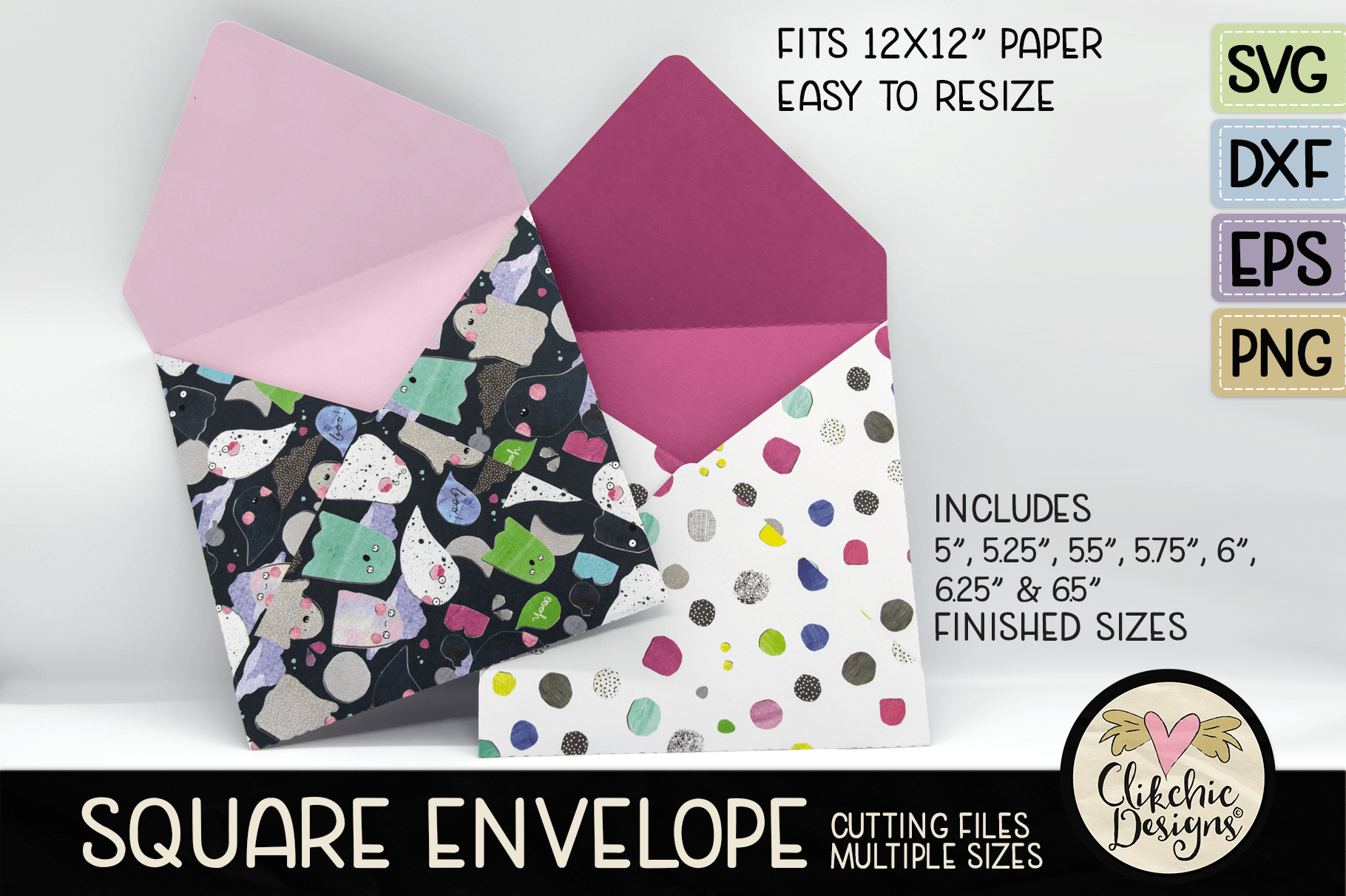 5 inch square envelope cut file template png svg dxf ai files