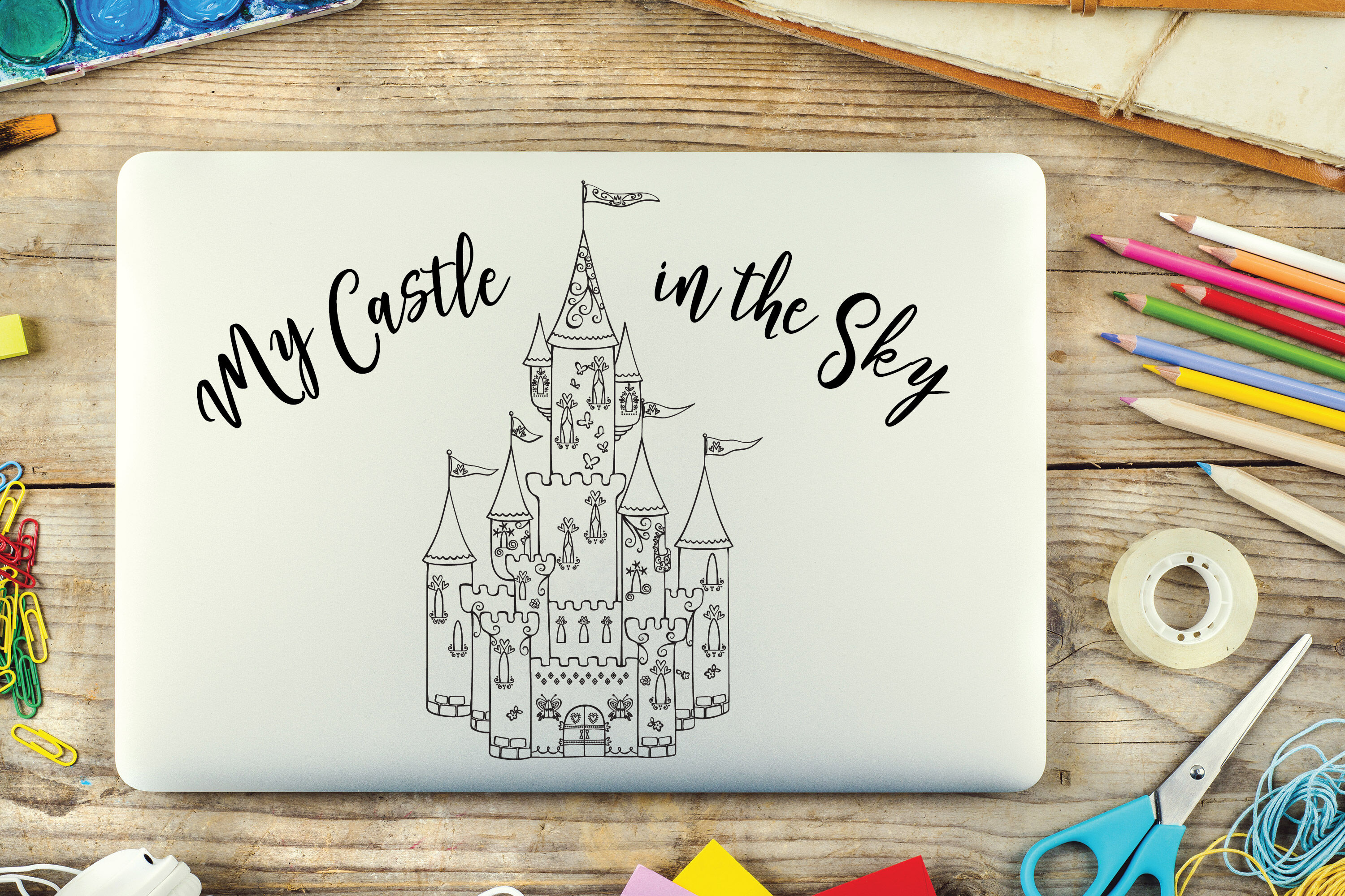 Hand Drawn Castle Clip Art Princess Royal Palace By Digital Draw Studio Thehungryjpeg Com